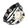 Reloj Pulsera Retro Hecho a Mano de Piel de Vaca para Hombre, Reloj de Cuarzo Estilo Punk, Suministro Transfronterizo, Reloj con Hebilla de Correa Ancha de Cuero