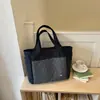 Bolsa de Mão Tote Leve para Viagem, Bolsa de Ombro, Cor Sólida Simples de Grande Capacidade, Modelo Novo 2026, para o Dia a Dia