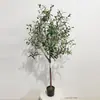 Amazon Planta Verde Simulada Adornos en Maceta de Pie para Piso Interior Árbol de Olivo Decoración de Tienda de Celebridad de Internet Combinación Árbol de Olivo Falso