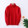 Suéter infantil 100% lana engrosado de cuello alto para niñas, cuello alto de color sólido de cachemira para usar debajo, jersey para niños Nuevo