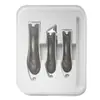 Set de 4 Cortauñas al por mayor transfronterizo con Caja de Almacenamiento, Set de Cortauñas de Acero Inoxidable, Herramientas de Manicura