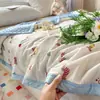 Colcha de Verano Auténtica de Encaje Suave como una Nube Grado Materno e Infantil, Relleno de Algodón Puro para Clima Cálido, Colcha Delgada Lavable a Máquina, Regalo