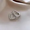 Pendientes Cuadrados de Circonita Aguja de Plata Pendientes de Moda Exquisitos Retro Europeos y Americanos Diseño de Pendientes de Lujo Ligero Gama Alta Nicho