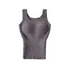 Colete de Lã de Cordeiro Macio e Fofo com Bojo Integrado no Peito Moda Outono Versátil Slim Curto Camisola Base para Mulheres