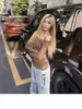 Nova Moda Design Americano Letra Strass Malha Transparente Ombro a Ombro Manga Longa Camiseta para Mulheres Versátil Emagrecedor Top