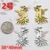 Cabeza de Hierro Cabeza de Pavo Real Cabeza de Pájaro Tridimensional Forma de Cabeza Simétrica Patrón Floral Relieve en Chapa de Hierro Trébol de Cuatro Hojas diy Accesorios para el Cabello