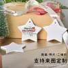 Colgante Cerámico Navideño Transfronterizo Doble Cara Esmaltado Redondo Cerámico Blanco Crudo Brillante Cerámica de Alta Temperatura Etiqueta Colgante Navideña