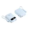 Power Bank Transfronteiriço 20000mAh com Cabo Embutido, Carregamento Rápido, Grande Capacidade, Compacto, Logotipo Personalizável, Amazon, Tiktok