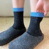 Calcetines de Retazos de Hilo de Colores para Mujer, Calcetines de Media Pantorrilla Modernos, Calcetines Holgados Estilo Coreano Dongdaemun, Calcetines 100% Algodón para Mujer al por Mayor