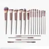 Kit de Pincéis de Maquiagem com 18 Peças, Base em Pó, Corretivo, Sombra para Olhos, Blush Pincéis de Maquiagem, Estojo Preto, Bolsa para Pincéis Ferramenta de Beleza