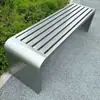 Banco largo de hierro forjado banco de parque banco largo exterior asiento de ocio para patio silla apilable de ocio comercial silla larga taburete al aire libre