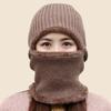 Gorro de invierno para hombre y mujer, de punto, para ciclismo, resistente al viento, forro polar, grueso, cálido, con protección para los oídos, con lengüeta de pato, de lana para esquí.