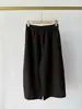 Pantalones de Dios Otoño/Invierno~Pantalones Cropped de Pierna Ancha Mezcla de Lana Ajuste Relajado Pantalones Cropped de Pierna Ancha Estilo Linterna Artístico de Nicho