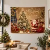 Tela de fondo temática navideña para fiestas festivas transfronterizas, tapiz decorativo para el hogar, sala de estar y dormitorio, creando una atmósfera festiva