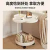 Mesa lateral estilo creme para sala de estar de casa pequena mesa de centro ao lado do sofá mesa pequena simples prateleira de armazenamento armário de cabeceira de ferro forjado