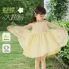 Vestido de Verão Dudu para Meninas, Vestido Regata 100% Algodão para Meninas, Vestido de Verão Borboleta, Vestido de Princesa Infantil, Moderno