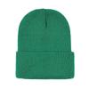 Chapéu de Tricô Cor Lisa Estilo Coreano Outono e Inverno Chapéu Quente Retrô Cúpula Chapéu de Tricô Plano Resistente ao Frio e ao Vento para Exterior Chapéu Frio da Moda