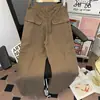 Calças de trabalho jeans lavadas estilo americano para homens, calças de lenhador slim fit retrô de rua, calças compridas retas folgadas de alta rua