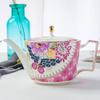 Juego de Café Cerámico Tangshan Estilo Europeo Hogareño Phnom Penh Taza de Café Regalo Creativo Regalo a Mano Taza y Platillo de Porcelana de Hueso