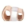 Separador de Dedos de Fibra de Doble Orificio Hallux Valgus Manga Ortopédica Separador de Dedos con Superposición de Hueso del Pie Grande Manga para Dedos Suave Antidesgaste