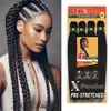 Peruca de Dreadlock Transfronteiriça Africana 4X Cabelo para Trança Pré-Esticado Xp Cabelo para Trança Pré-Esticado