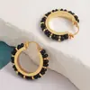 Pendientes de Aro con Forma de C de Colores Retro de Lujo Ligero Francés con Cuentas y Aguja de Plata 925 Diseño Original Pendiente Creativo de Perla para Mujer
