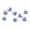Accesorios de joyería diy cuentas de cerámica de agujero grande cuentas de porcelana con aplique Jingdezhen 10mm azul y blanco floral cuentas sueltas materiales hechos a mano
