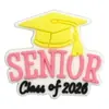 Frases da Temporada de Formatura de 2026 Patch de Borracha Macia em PVC Chapéu de Doutor Broche de Lembrança do Campus Acessórios DIY para Roupas