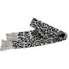 Cachecol de Franjas Leopardo Retrô de Nicho Feminino 2024 Outono e Inverno Novo Estilo Coreano Cachecol Pequeno Tricotado em Lã de Alta Qualidade