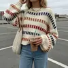 Suéter de Punto con Cuello Redondo para Mujer de AliExpress Primavera y Otoño, Suave y Versátil, Amigable con la Piel, Bloque de Color, Top para Viajar al Trabajo y Uso Diario al por Mayor