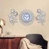 Reloj de pared europeo de tres piezas, reloj de pared silencioso, reloj decorativo de alta gama, reloj moderno, reloj de péndulo, personalidad simple, manecilla de hora del hogar