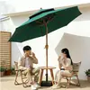 Sombrilla de exterior, sombrilla de patio, sombrilla grande para el sol en exteriores, sombrilla plegable de poste central, parasol para mesa y silla de balcón, puesto exterior y decoración de boda