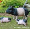 Adornos de cerdo de simulación para exteriores, patio, jardín, bosque, granja, animal, escultura de resina, artesanía decorativa de FRP, modelo