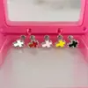 Pendientes de Tachuela de Hueso de Oreja Cruzados de Gota de Aceite de Purpurina Colorida Dulces y Frescos de Acero de Titanio Moda Lujo Ligero Versátiles Hilo Ins Tachuelas Planas