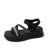 Sandalias de Suela Gruesa para Mujer Verano 2026 Zapatos de Playa para Exteriores con Velcro Moda Casual Sandalias de Plataforma