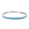 Pulsera Elástica de Acero Inoxidable de Lujo Ligero Transfronteriza Completamente Incrustada con Diamantes de Zirconia 3A Joyería de Gama Alta Pulsera Tenis