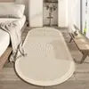 Tapete oval para criado-mudo estilo Wabi-sabi tapete de chão para quarto 2026 novo tapete japonês antiderrapante luxo leve de alta qualidade