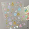 Adesivos para Unhas Artísticas Fogos de Artifício Iridescentes com Hot Stamping Vários Estilos Disponíveis Adesivos de Unha Fogos de Artifício Castelo Laser 3D Modelo TJ