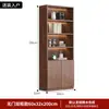 Gabinete de libros usados estilo retro personalizado puerta de vidrio exhibición gabinete de vino sala de estar del hogar estantería integrada de pared a techo mano