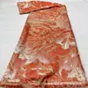 Tela Jacquard de Peonía Dorada Vintage Hilo en Relieve Teñido en Hilo Tela para Vestido de Moda Vestido de Boda Vestido de Noche Hanfu Qipao