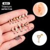 Pendientes Henson G23 titanio incrustado circón rosca interna flor de abeja amor colgante clavo de lóbulo de la oreja clavo de labio piercing de cartílago
