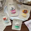 Nuevo Pinza para el Cabello Dulce con Estampado de Dibujos Animados Estilo Coreano para Niños, Pinza de Tela Lateral para Flequillo, Lindo Accesorio para el Cabello Frágil