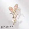Broche Peônia Esmaltado Estilo Chinês Retro Feminino de Alta Qualidade para Hanfu Cheongsam Acessórios Exquisitos Alfinete Elegante