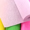 Papel crepé de color engrosado flor de papel crepé papel elástico papel para rizar material de manualidades para jardín de infantes papel para manualidades DIY flor de rosa doblar papel