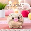 Bolsa de Material para Muñeca de Crochet Tejido Transfronterizo DIY Hecho a Mano Cerdito Manual en Inglés Tutorial Bolsa Colgante Muñeca