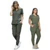 Trajes de two-piece para profissionais de saúde, clínicas odontológicas e salões de beleza, estilo europeu e americano, tamanhos plus - atacado