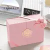 Caixa de Presente Rosa com Abertura Dupla para o Dia dos Namorados, Caixa de Presente para Namorada, Caixa de Embalagem de Aniversário, Caixa de Presente Souvenir de Luxo Atacado