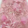 Tela bordada tridimensional floral con cuentas personalizada, tela bordada con lentejuelas para vestido Hanfu cheongsam, bordado floral hecho a mano