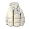 Ropa de Abrigo de Algodón con Capucha Brillante para Invierno 2025 Ropa de Abrigo tipo "Pan" Resistente al Frío y Cálida para Hombre Otoño e Invierno Ropa de Abrigo de Algodón