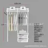 Armario metálico modular 1.1-2.5 m de ancho perchero abierto apartamento pequeño perchas dormitorio columna AA almacenamiento